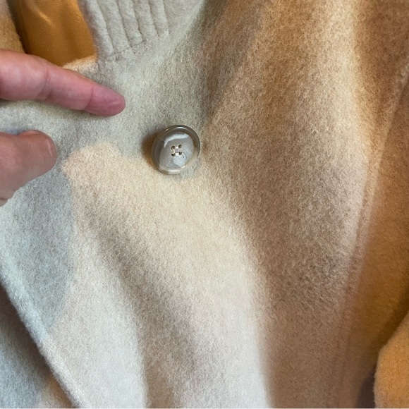 Vintage 60s Fashionbilt Camel Wool Trench Peacoat Jacket Union Made Size 15 - Picture 4 of 10